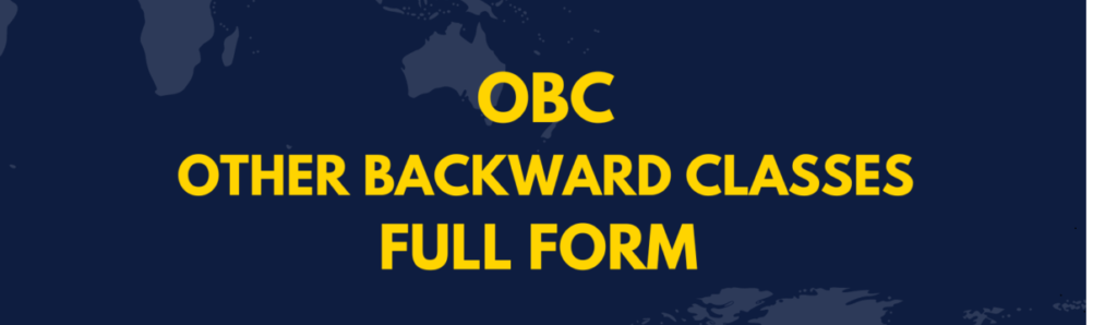 Obc Full Form 